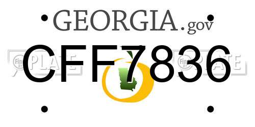 CFF7836 Georgia License Plate