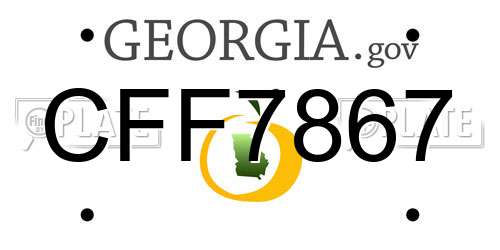 CFF7867 Georgia License Plate