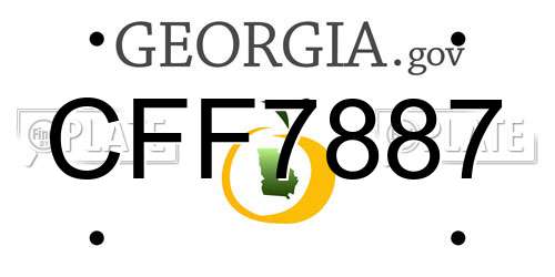 CFF7887 Georgia License Plate