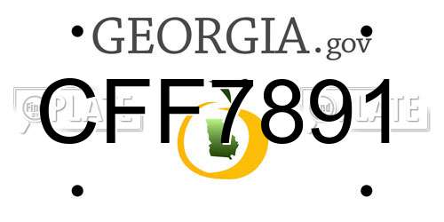 CFF7891 Georgia License Plate