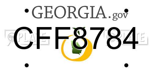 CFF8784 Georgia License Plate