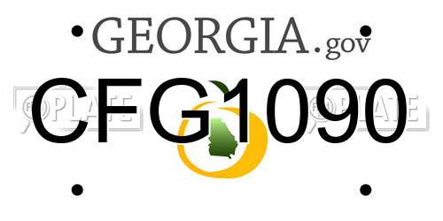 CFG1090 Georgia License Plate