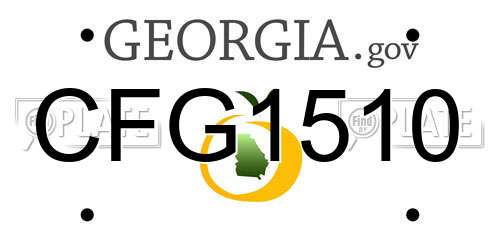 CFG1510 Georgia License Plate