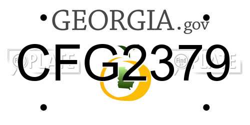 CFG2379 Georgia License Plate