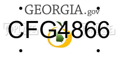 CFG4866 Georgia License Plate