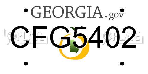 CFG5402 Georgia License Plate