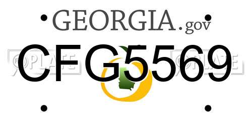 CFG5569 Georgia License Plate