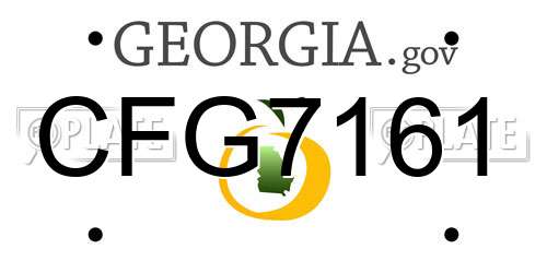 CFG7161 Georgia License Plate