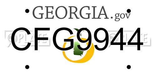 CFG9944 Georgia License Plate