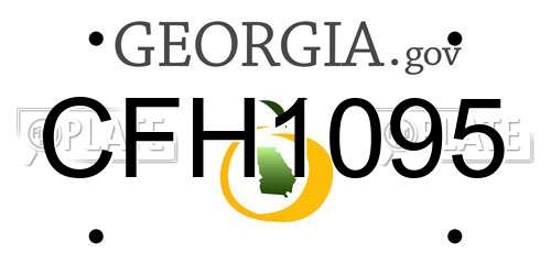 CFH1095 Georgia License Plate