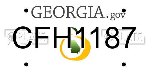 CFH1187 Georgia License Plate