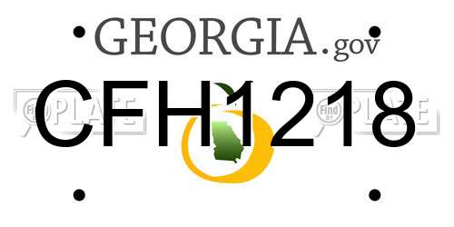 CFH1218 Georgia License Plate