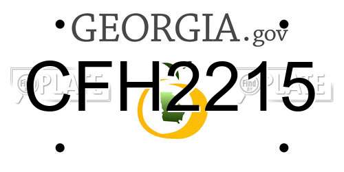 CFH2215 Georgia License Plate