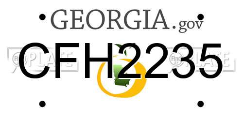CFH2235 Georgia License Plate