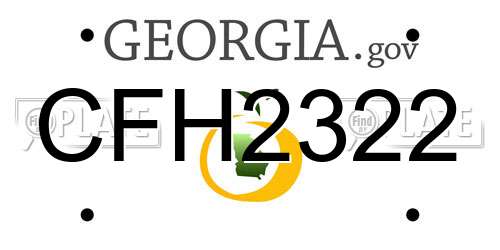 CFH2322 Georgia License Plate