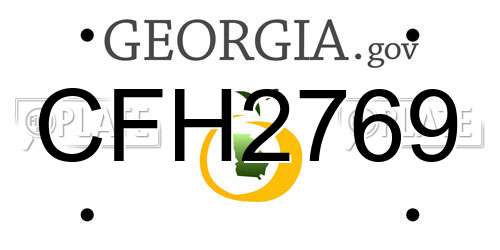 CFH2769 Georgia License Plate