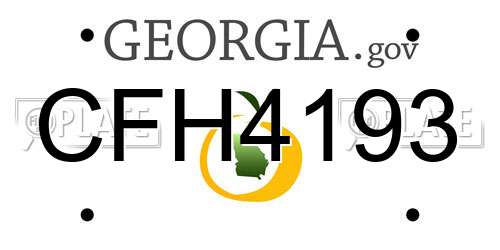CFH4193 Georgia License Plate