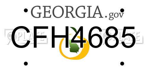 CFH4685 Georgia License Plate