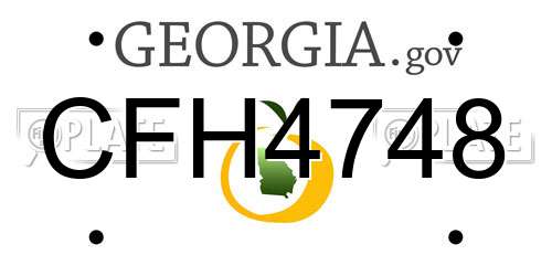 CFH4748 Georgia License Plate