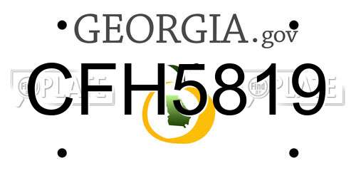 CFH5819 Georgia License Plate
