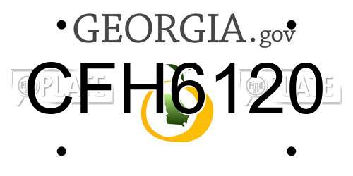 CFH6120 Georgia License Plate