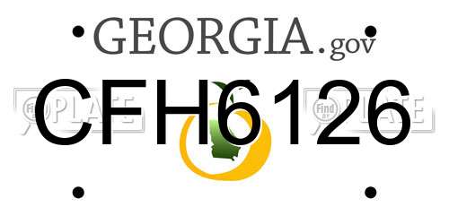 CFH6126 Georgia License Plate