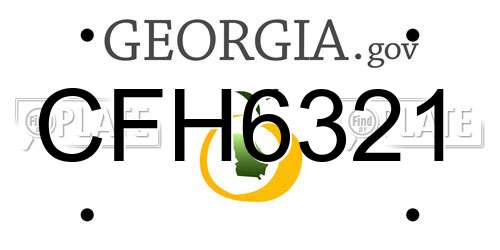 CFH6321 Georgia License Plate
