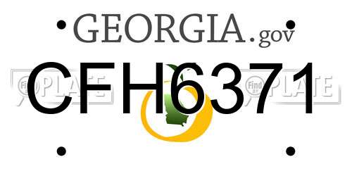 CFH6371 Georgia License Plate