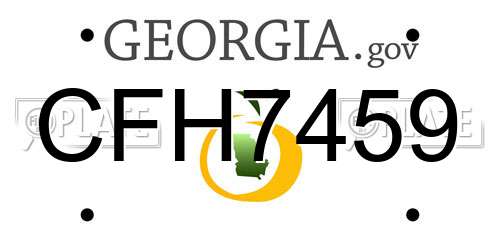 CFH7459 Georgia License Plate