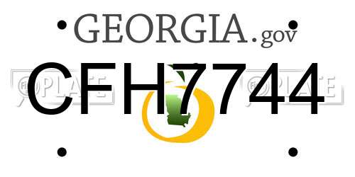 CFH7744 Georgia License Plate