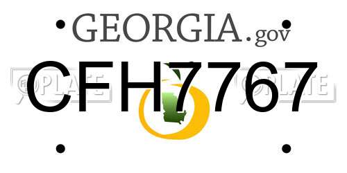 CFH7767 Georgia License Plate