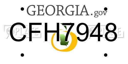 CFH7948 Georgia License Plate