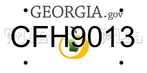CFH9013 Georgia License Plate