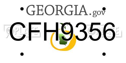 CFH9356 Georgia License Plate