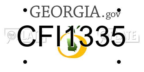 CFI1335 Georgia License Plate