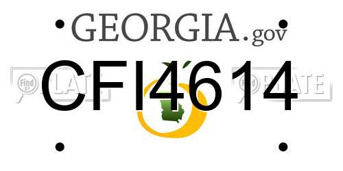 CFI4614 Georgia License Plate