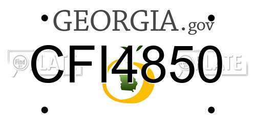 CFI4850 Georgia License Plate