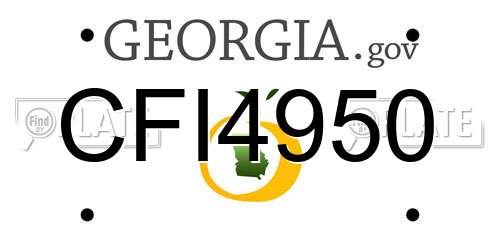 CFI4950 Georgia License Plate