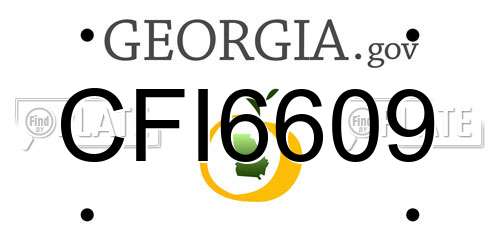 CFI6609 Georgia License Plate