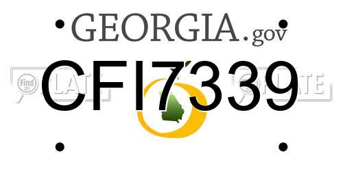 CFI7339 Georgia License Plate