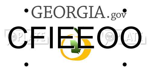 CFIEEOO Georgia License Plate