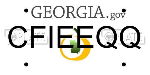 CFIEEQQ Georgia License Plate