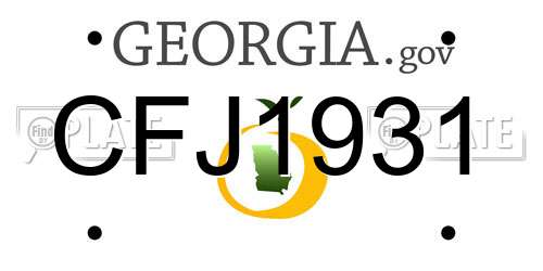 CFJ1931 Georgia License Plate