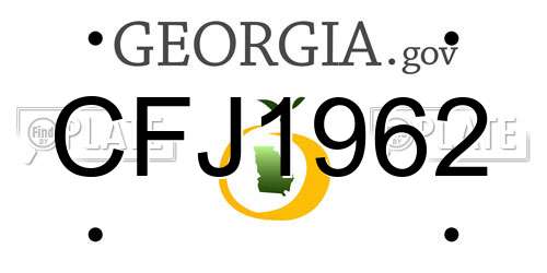 CFJ1962 Georgia License Plate