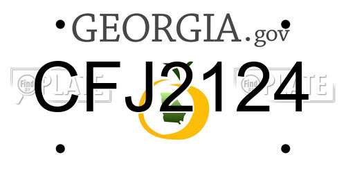 CFJ2124 Georgia License Plate