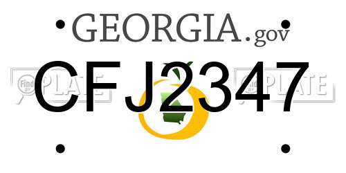 CFJ2347 Georgia License Plate