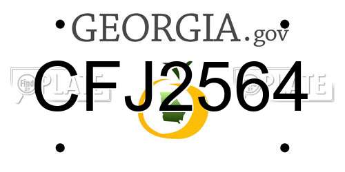 CFJ2564 Georgia License Plate
