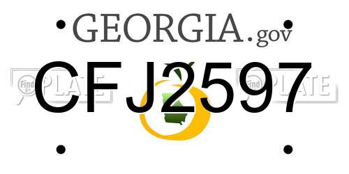 CFJ2597 Georgia License Plate