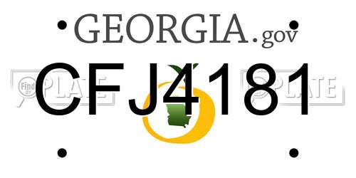CFJ4181 Georgia License Plate