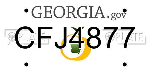 CFJ4877 Georgia License Plate